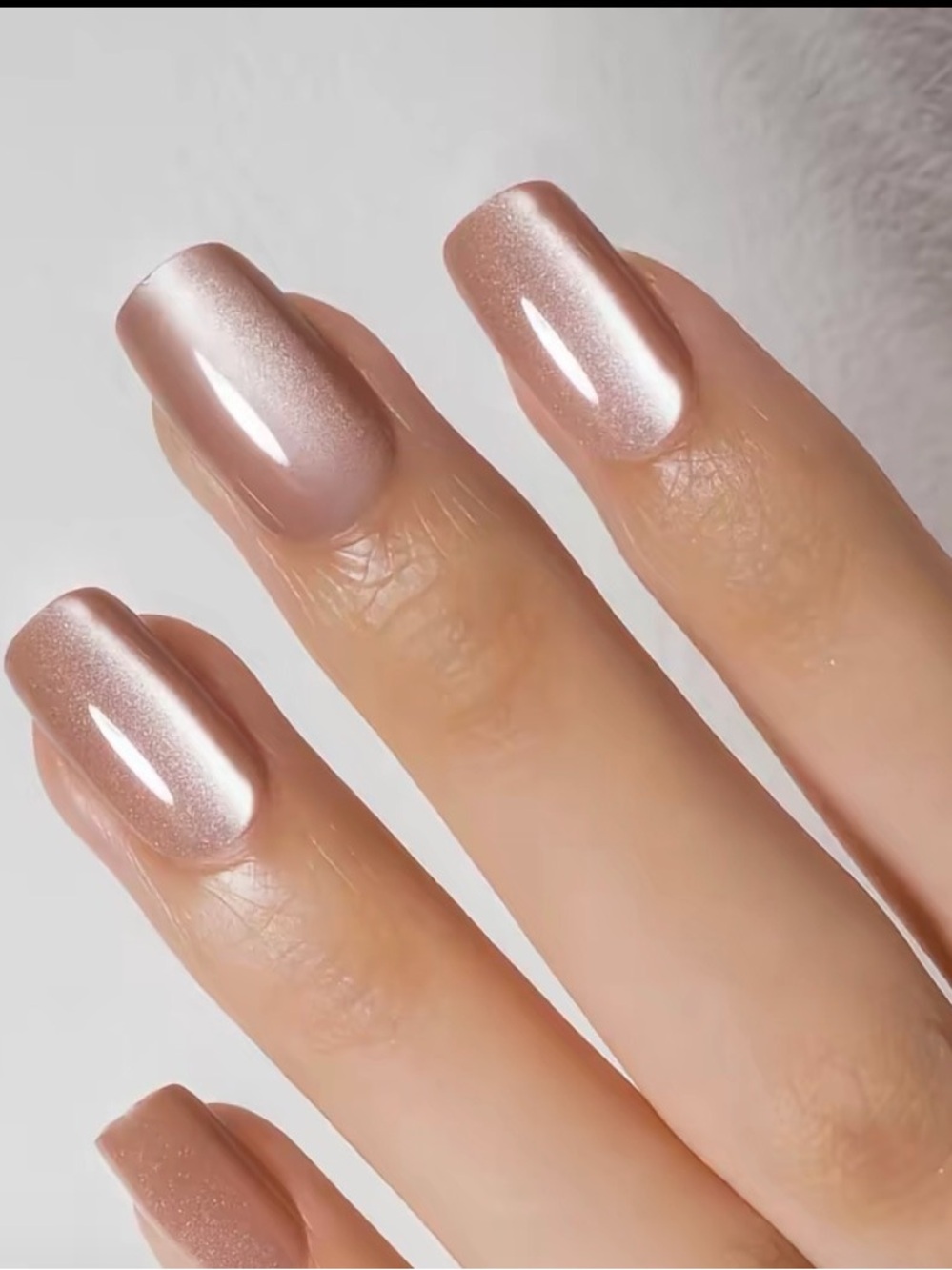 Curvlife Shimmering Glistening Beige Press-On Nails New in box glue included.